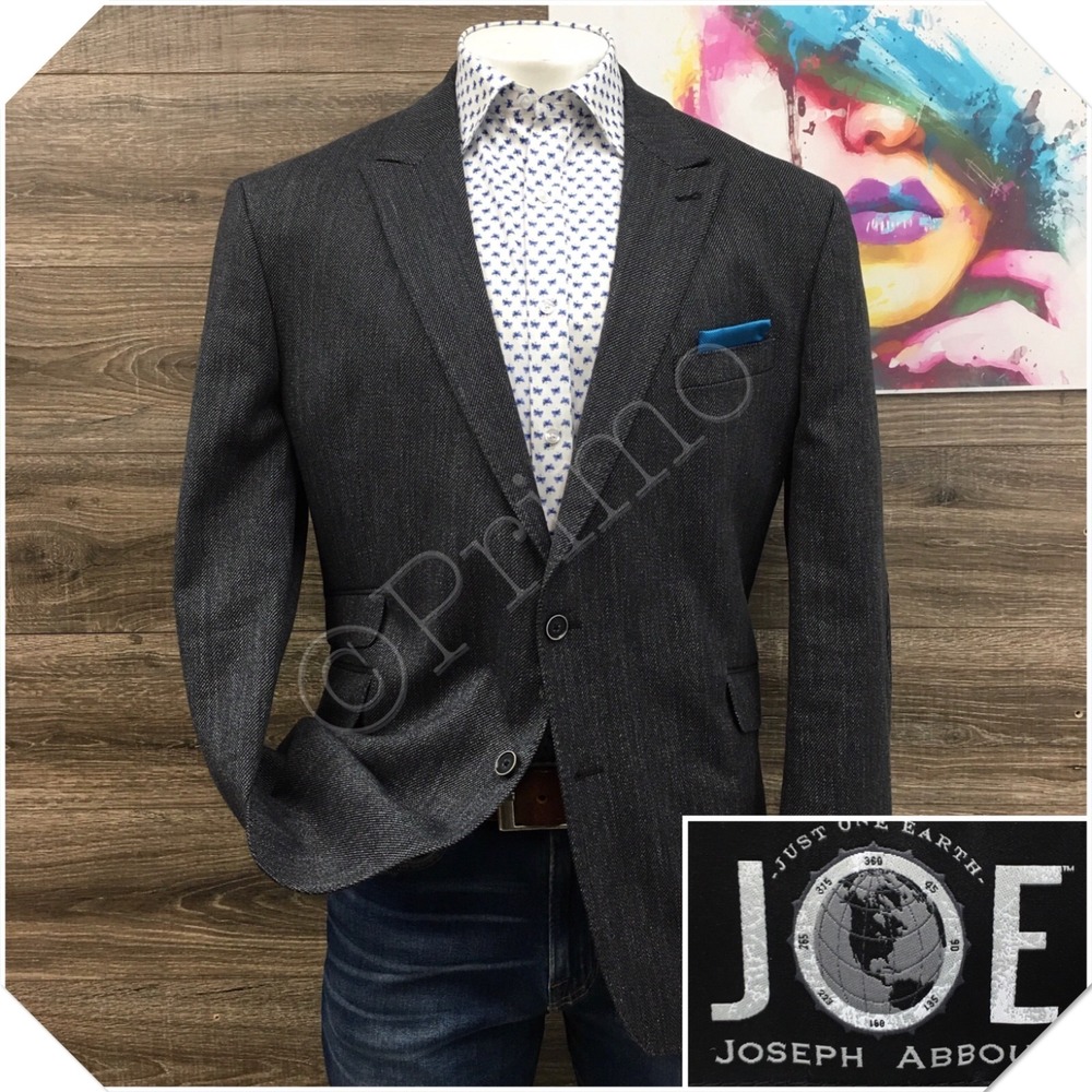 JOSEPH ABBOUD Mens Cotton Blazer Sport Coat Casual Jacket Size 50L Slim Fit Suit